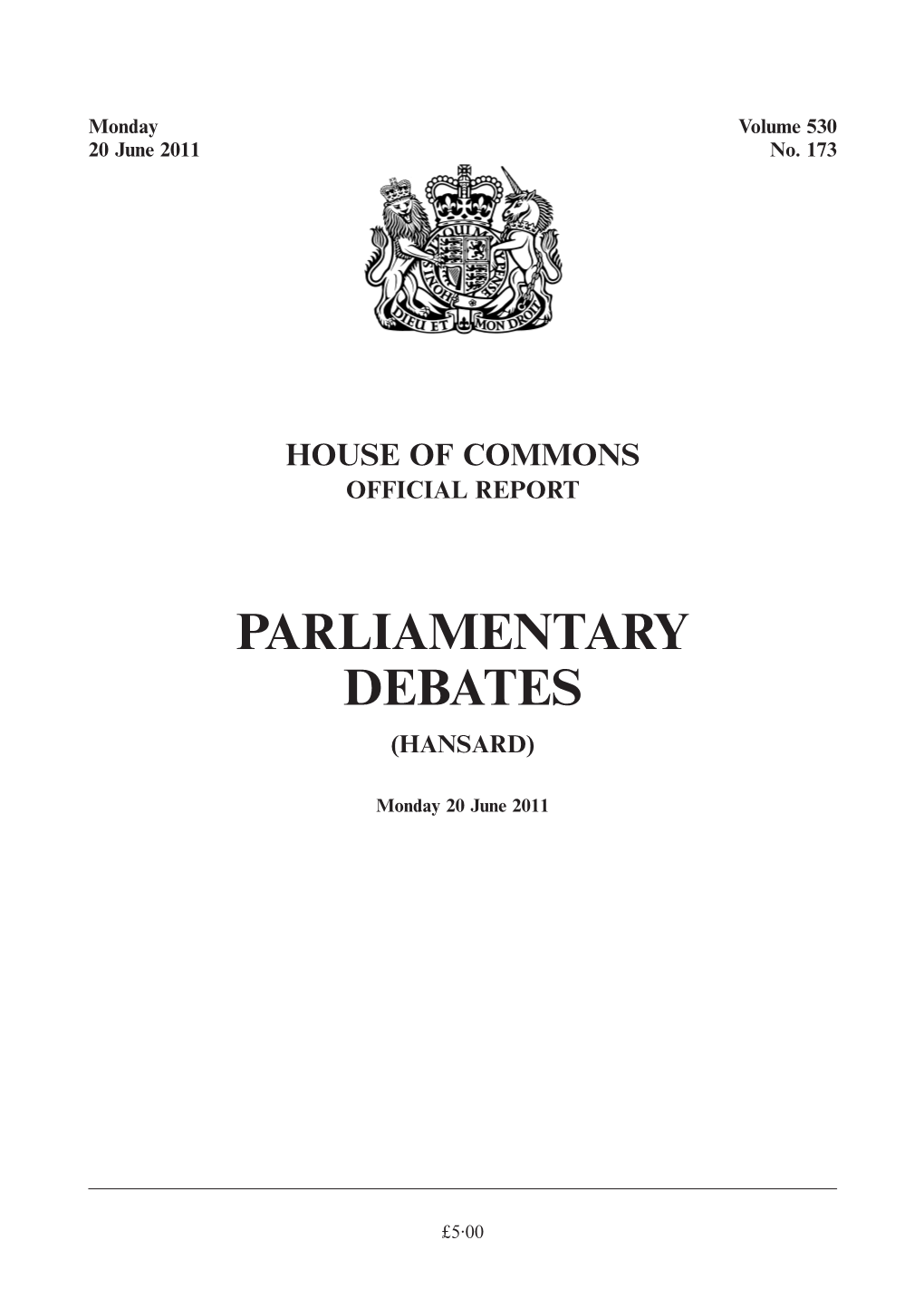 Parliamentary Debates (Hansard)