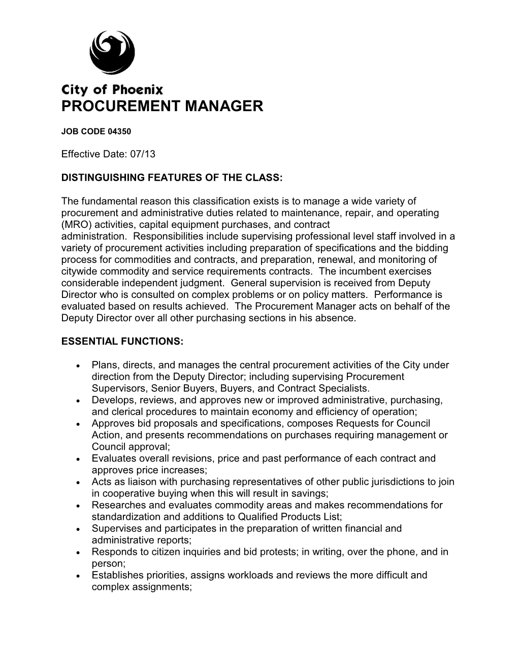 Procurement Manager