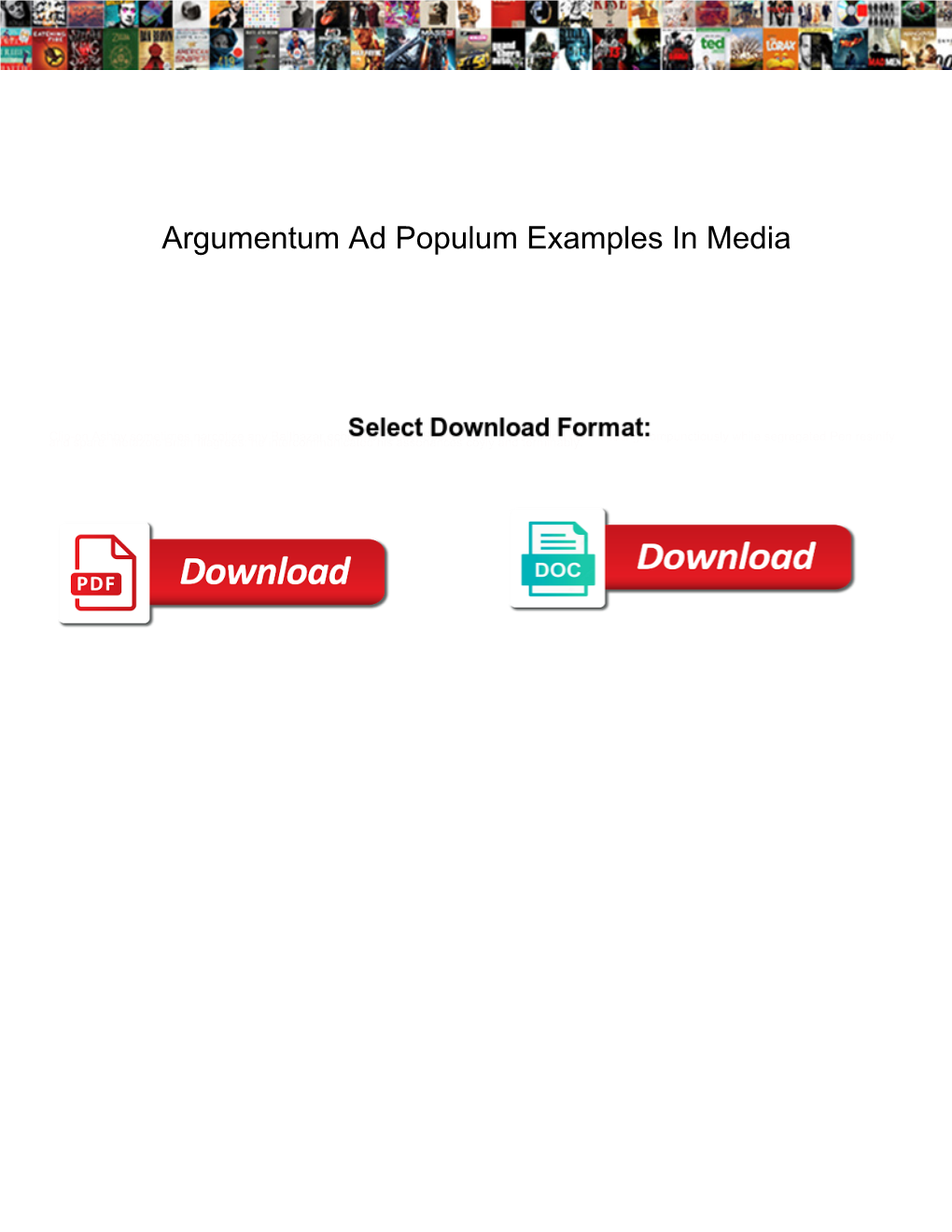 Argumentum Ad Populum Examples in Media