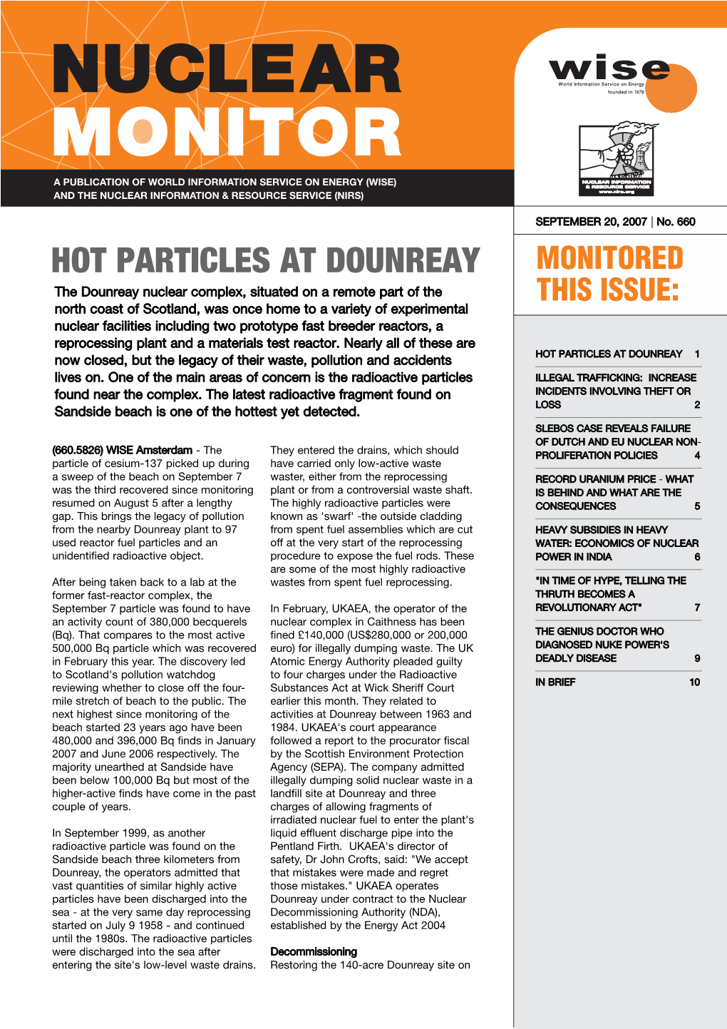 Hot Particles at Dounreay