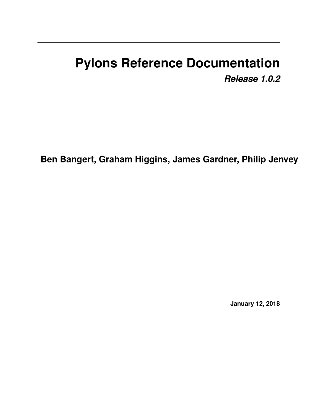 Pylons Reference Documentation Release 1.0.2