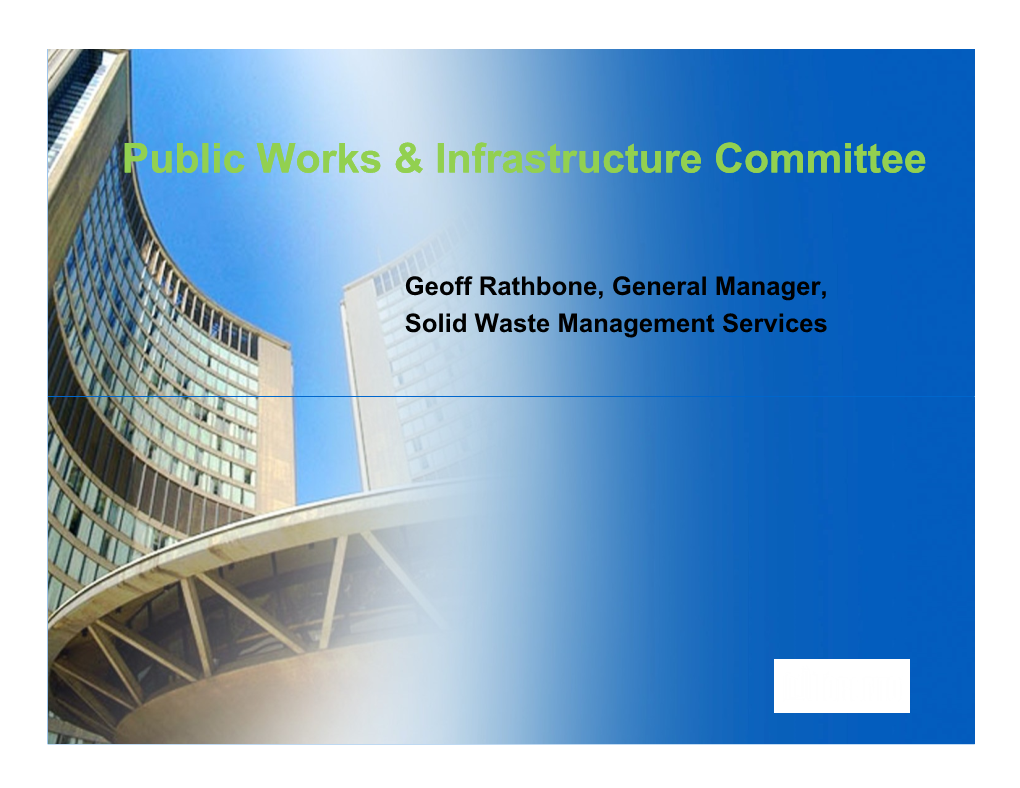 Public Works & Infrastructure Committee