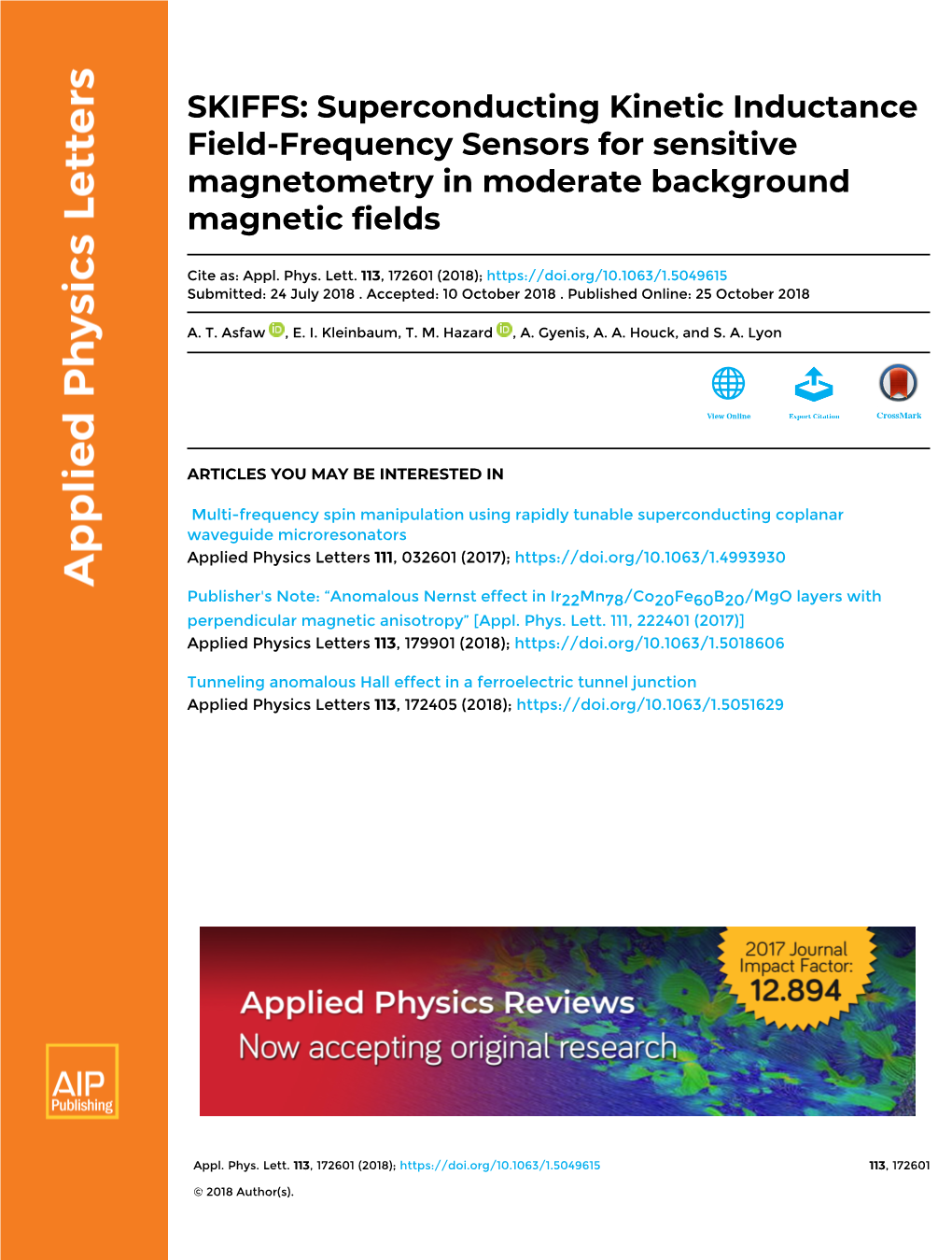 SKIFFS: Superconducting Kinetic Inductance Field-Frequency Sensors for Sensitive Magnetometry in Moderate Background Magnetic Fields