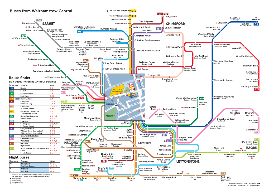 Buses from Walthamstow Central