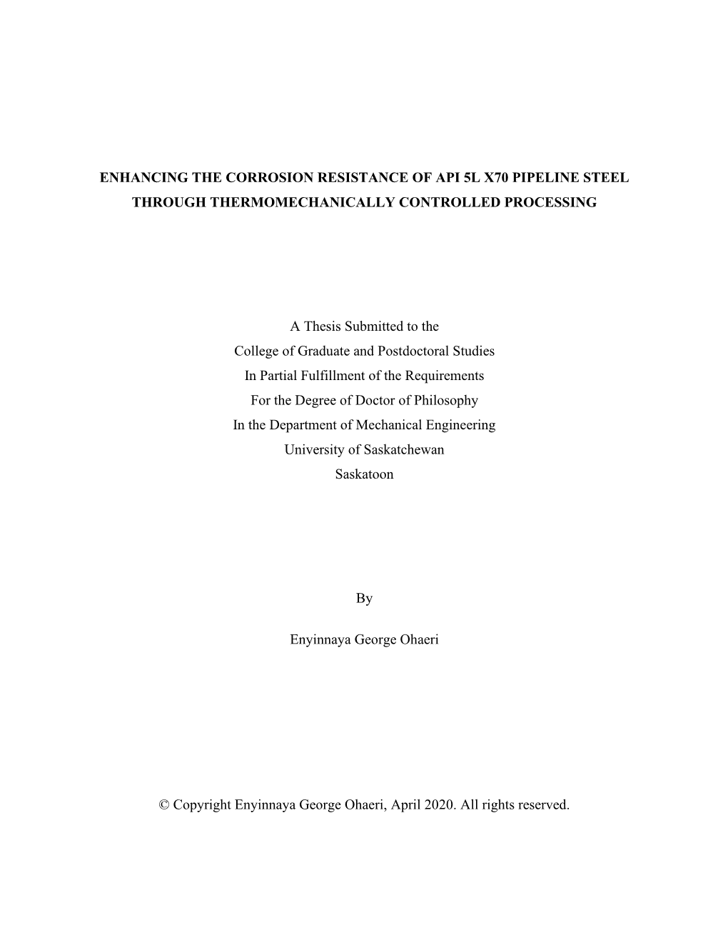 Enhancing the Corrosion Resistance of Api 5L X70 Pipeline Steel Through Thermomechanically Controlled Processing