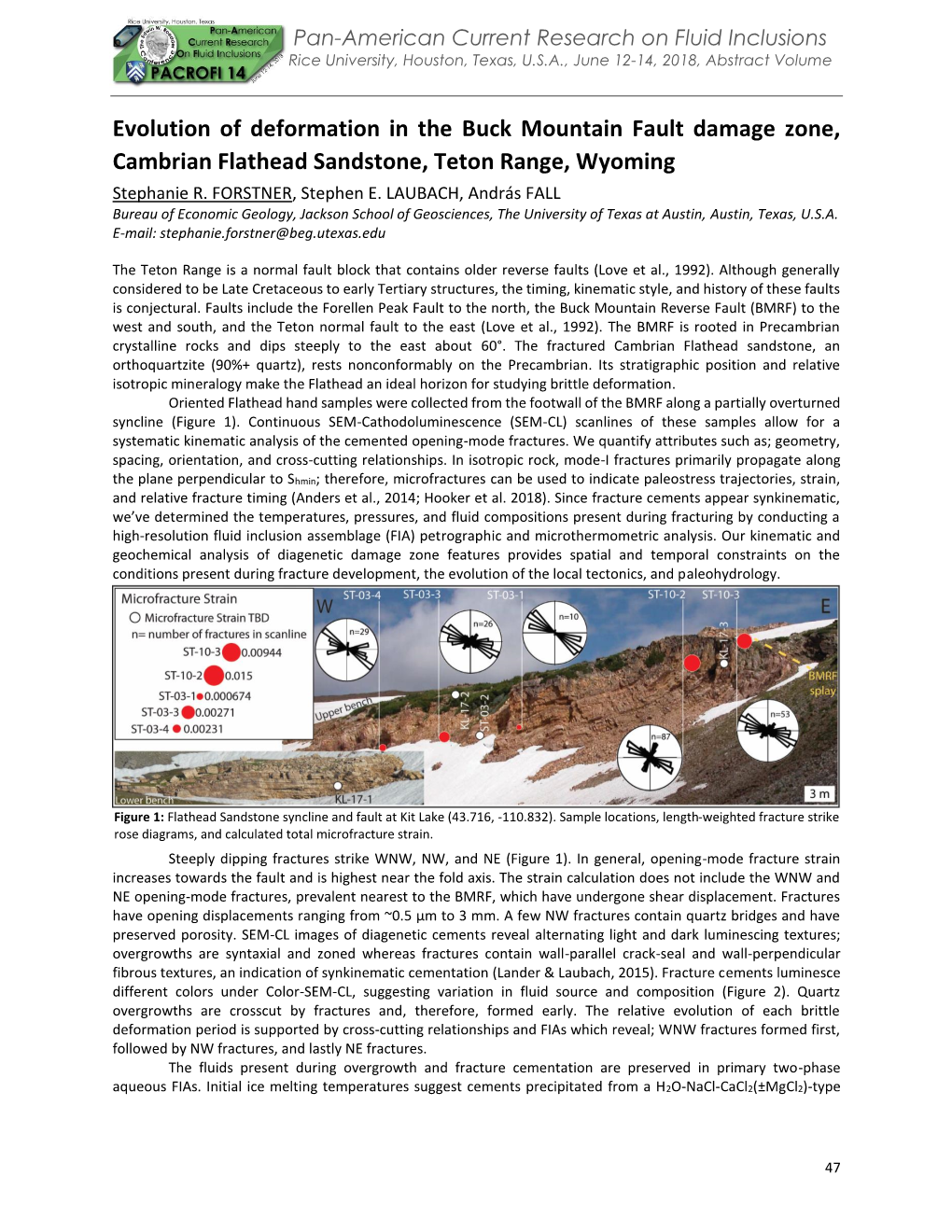 Evolution of Deformation in the Buck Mountain Fault Damage Zone, Cambrian Flathead Sandstone, Teton Range, Wyoming Stephanie R