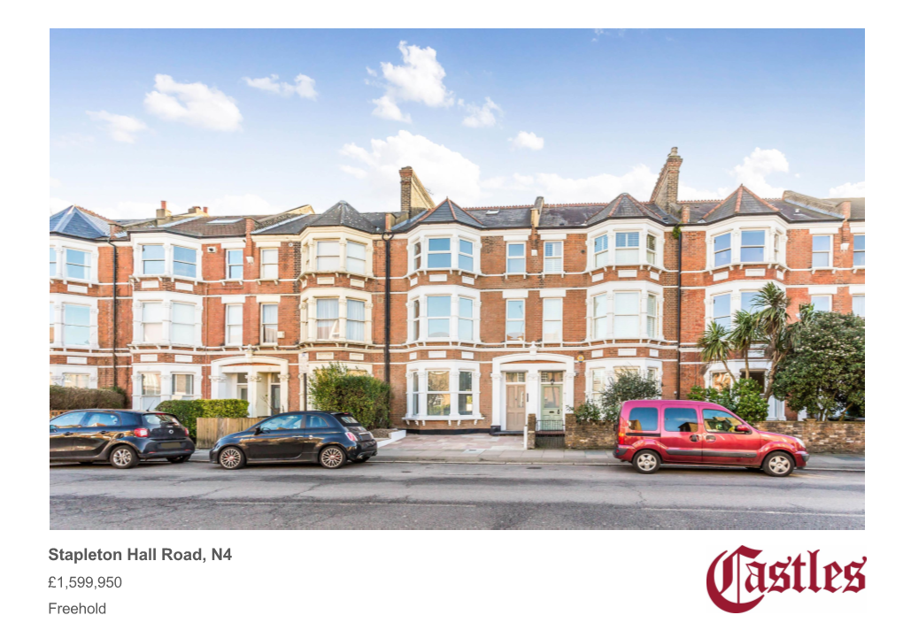 Stapleton Hall Road, N4 £1,599,950 Freehold