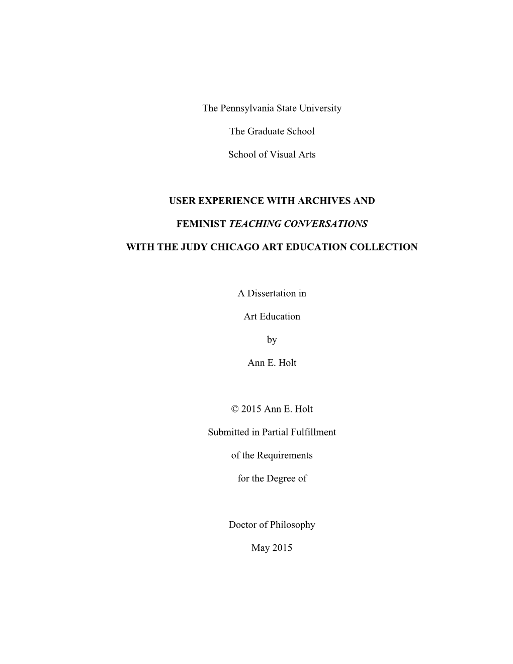 Open Dissertation Holt Format Final