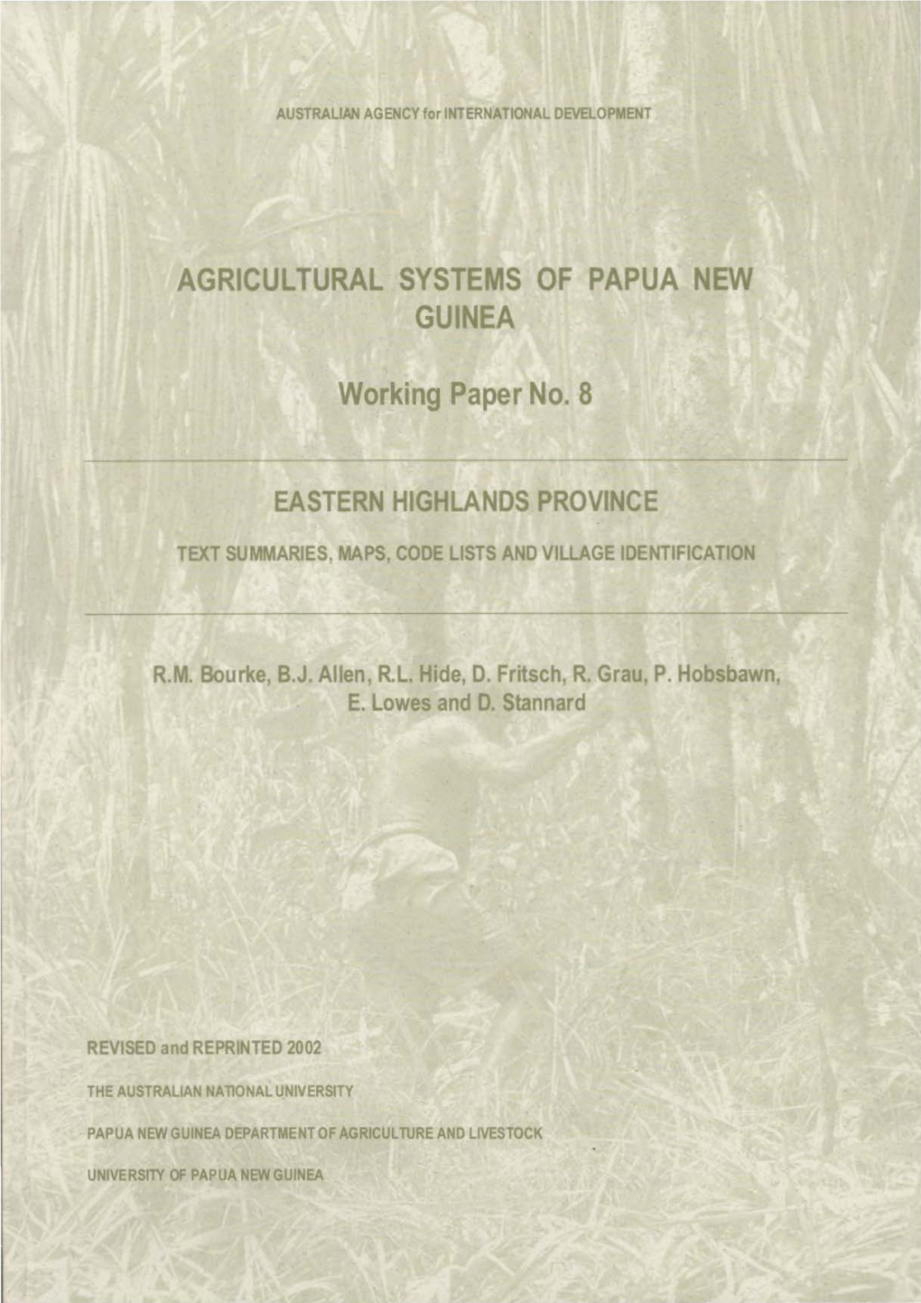 Agricultural Systems of Papua New Guinea Working Paper No. 8