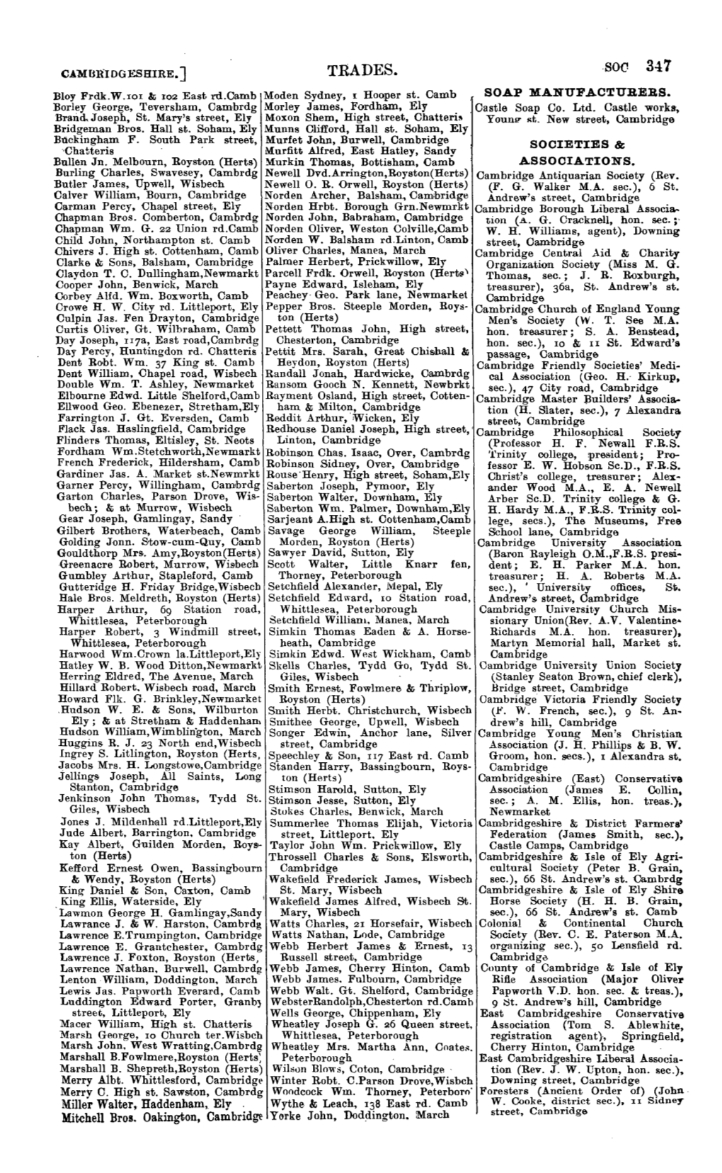 Soc 347 Cambllidgeshire