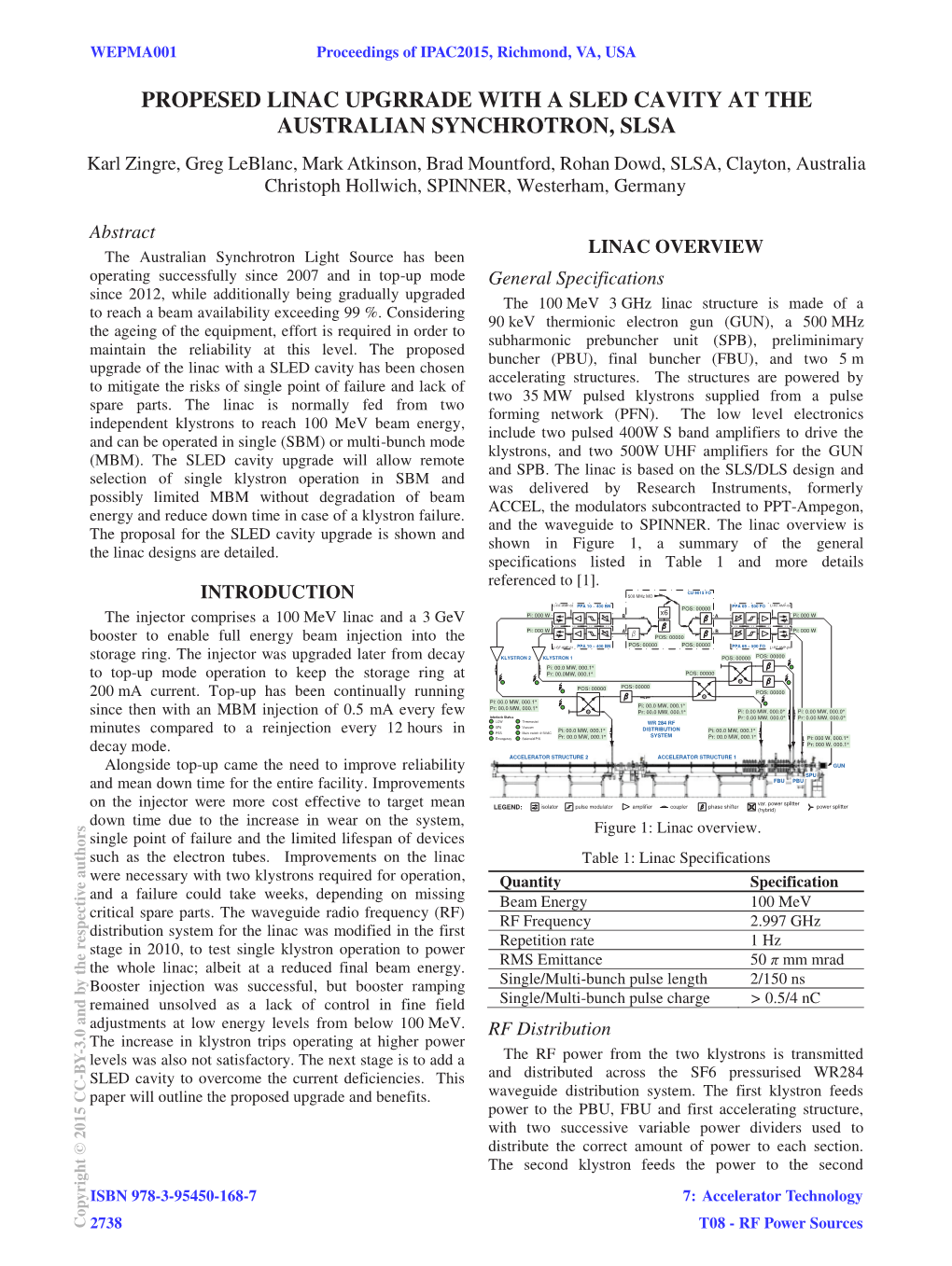 Proposed Linac Upgrade with a SLED Cavity at the Australian Synchrotron, SLSA