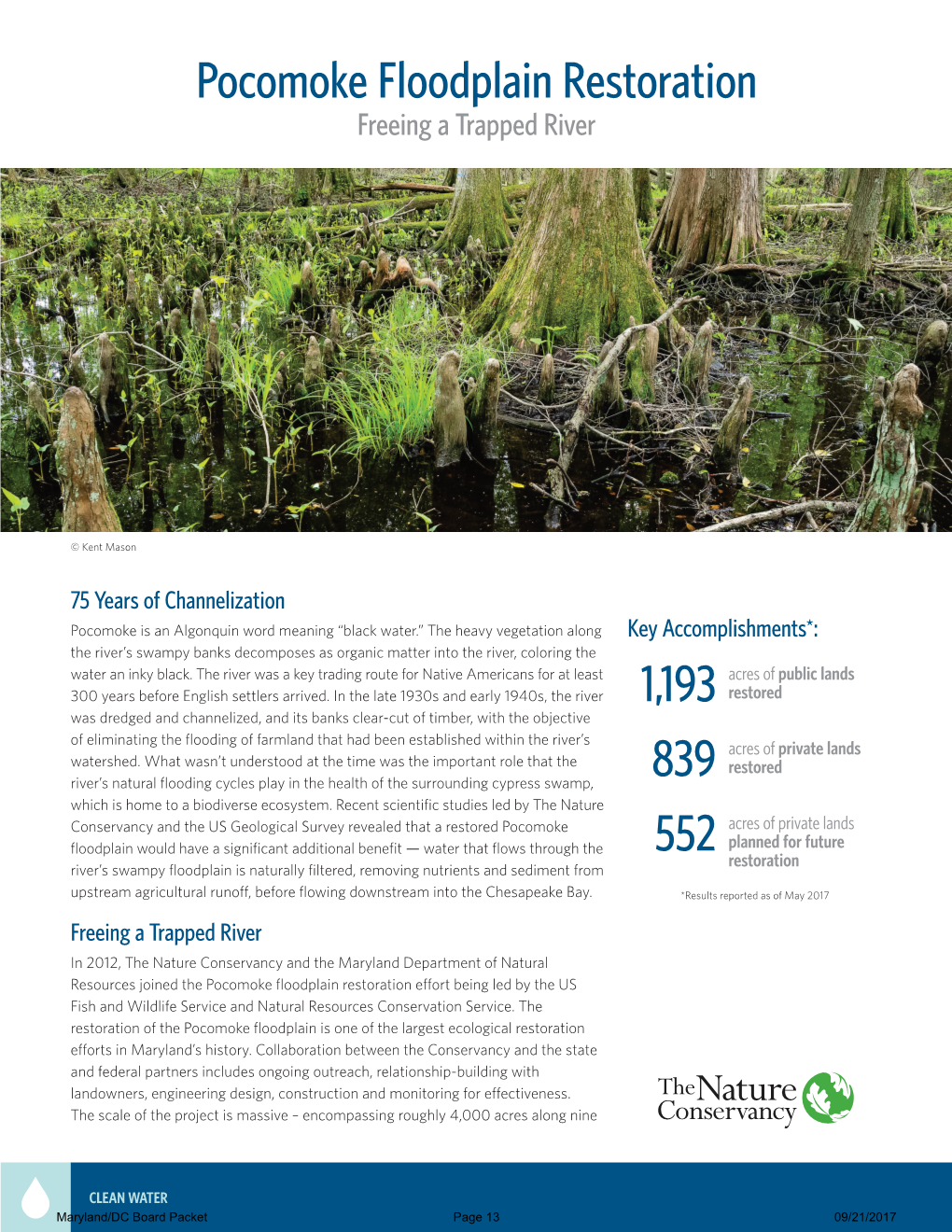 Pocomoke Floodplain Restoration 1,193 839