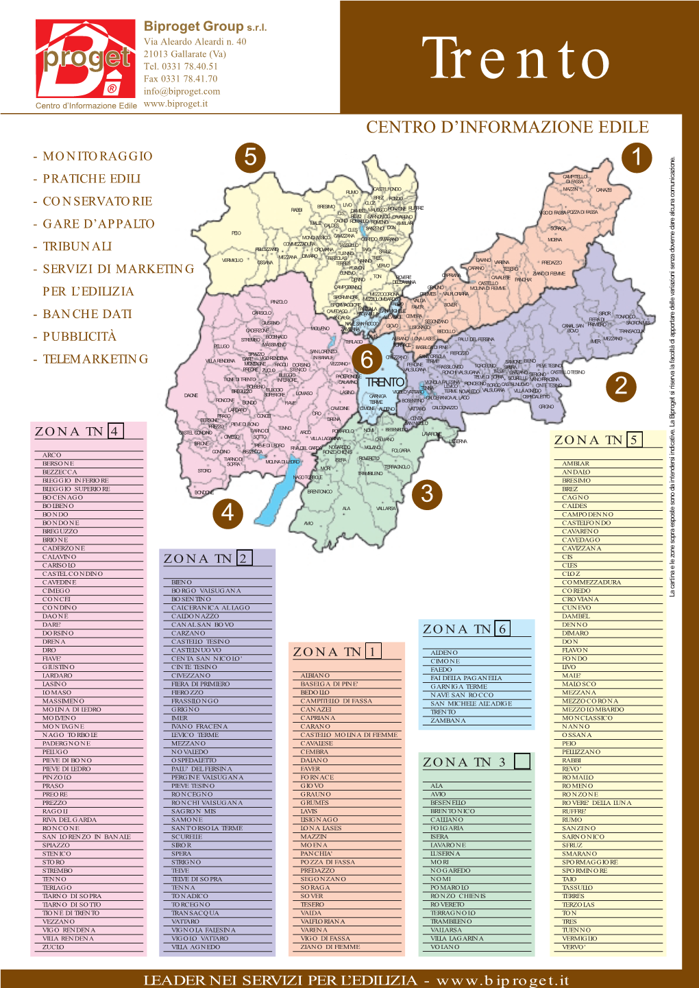 Mappa Cartina Provincia Trento Con Azzonamenti