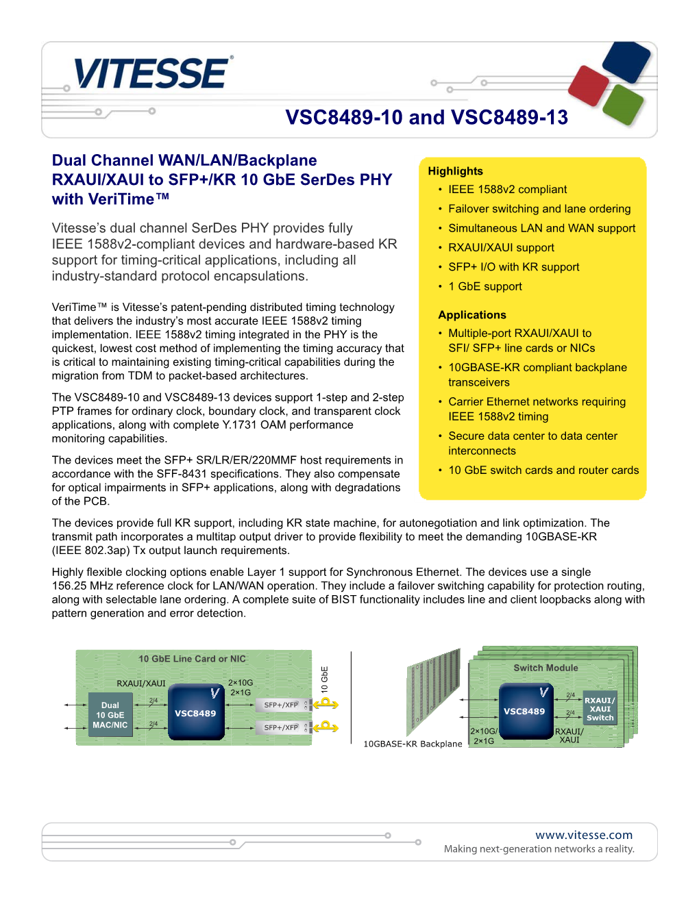 VSC8489-10 and VSC8489-13