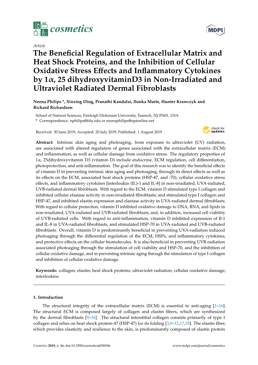 The Beneficial Regulation of Extracellular Matrix