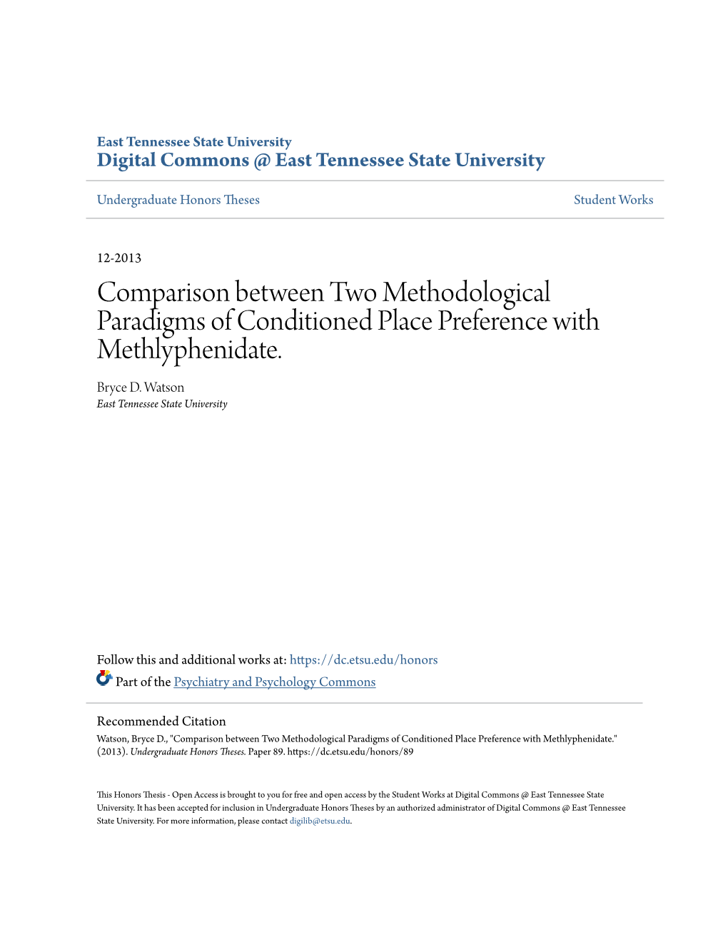 Comparison Between Two Methodological Paradigms of Conditioned Place Preference with Methlyphenidate