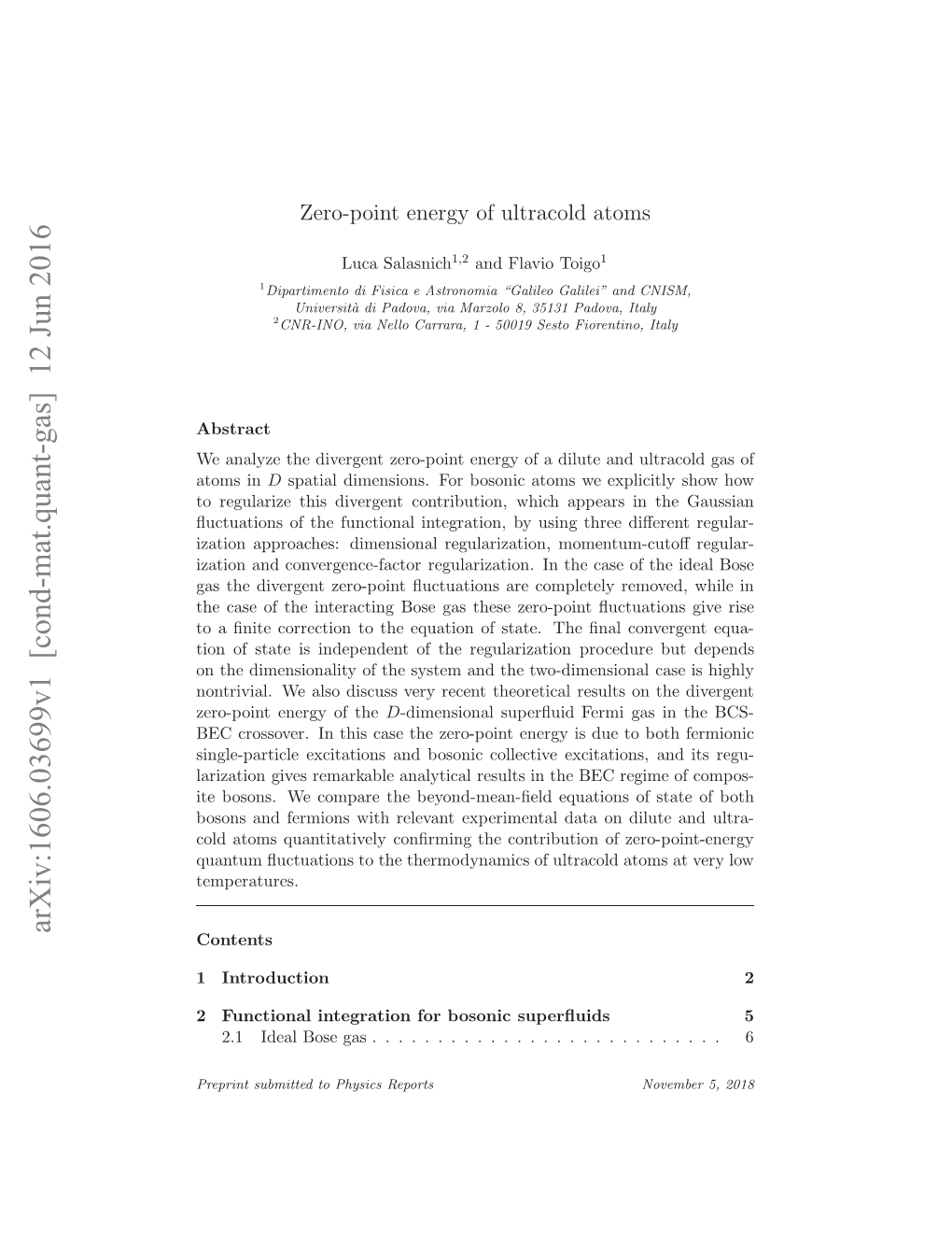 Zero-Point Energy of Ultracold Atoms