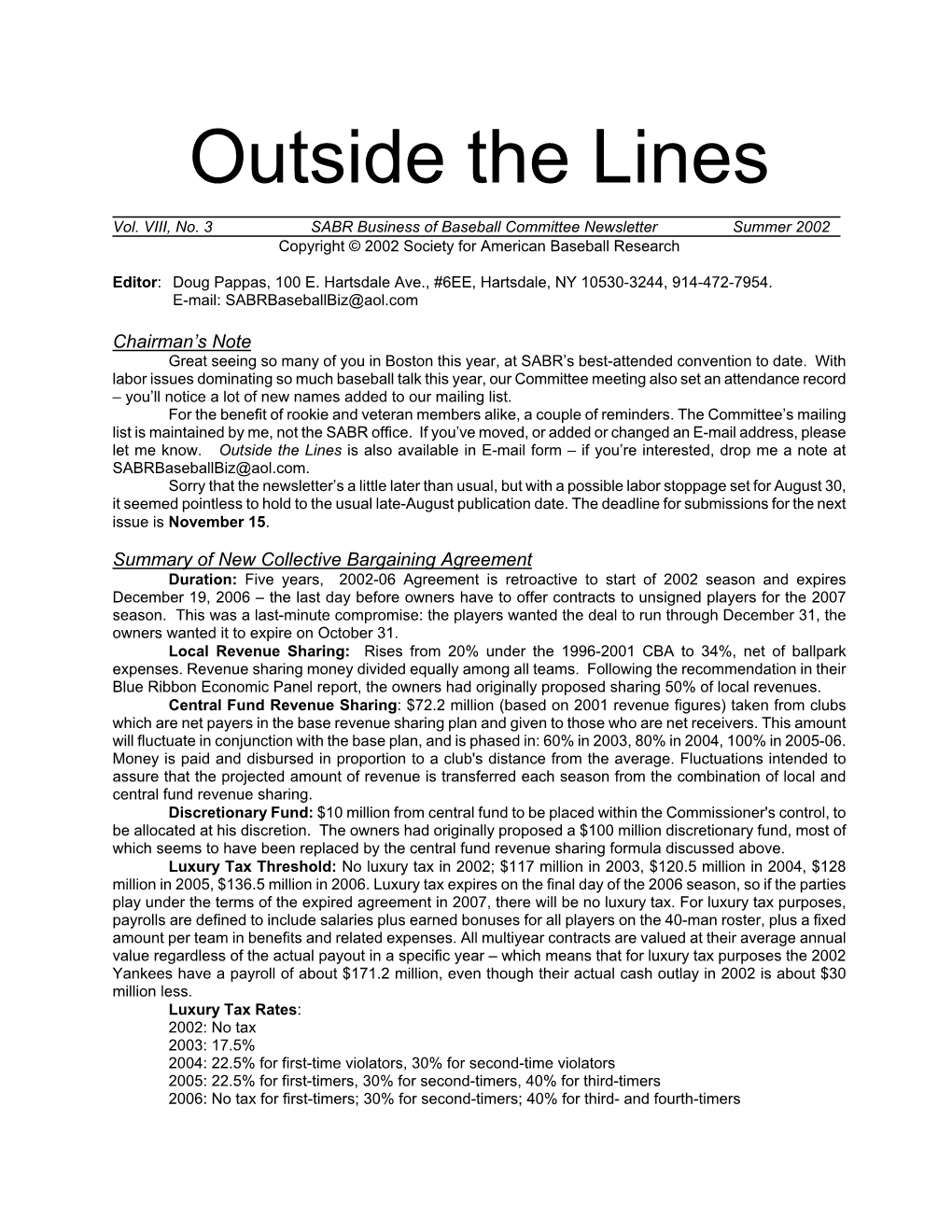 Outside the Lines