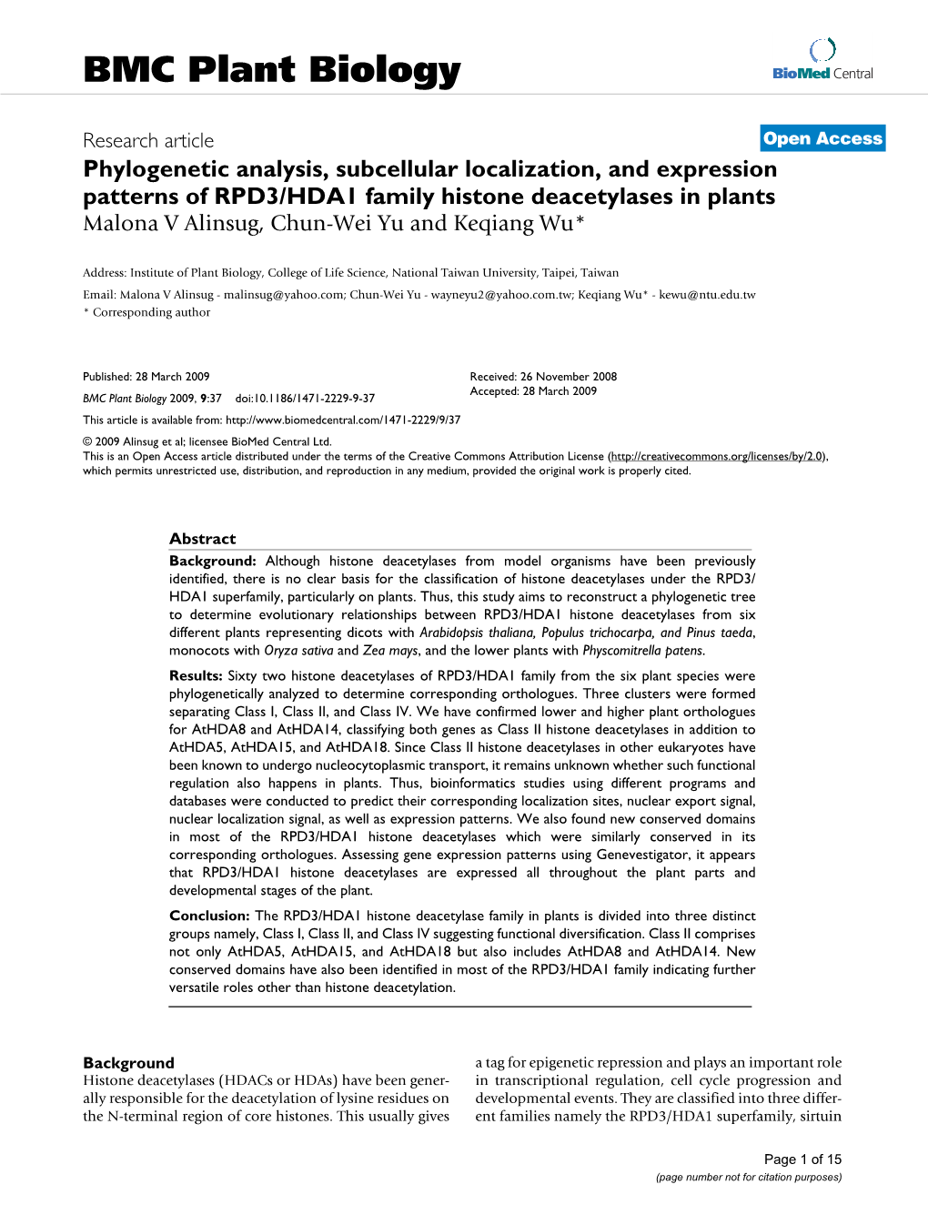 Phylogenetic Analysis, Subcellular Localization, and Expression