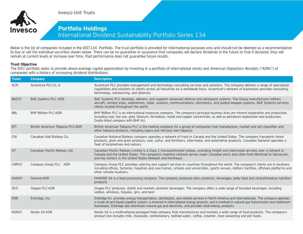 IDST134 Holdings Description Flyer (PDF)