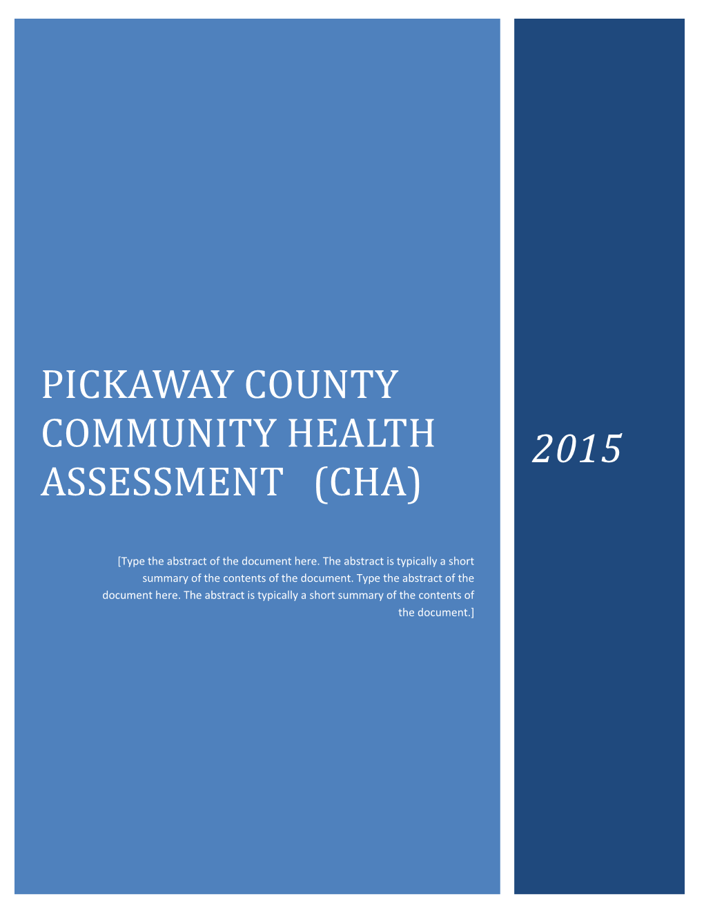 Pickaway County Community Health Assessment (Cha)