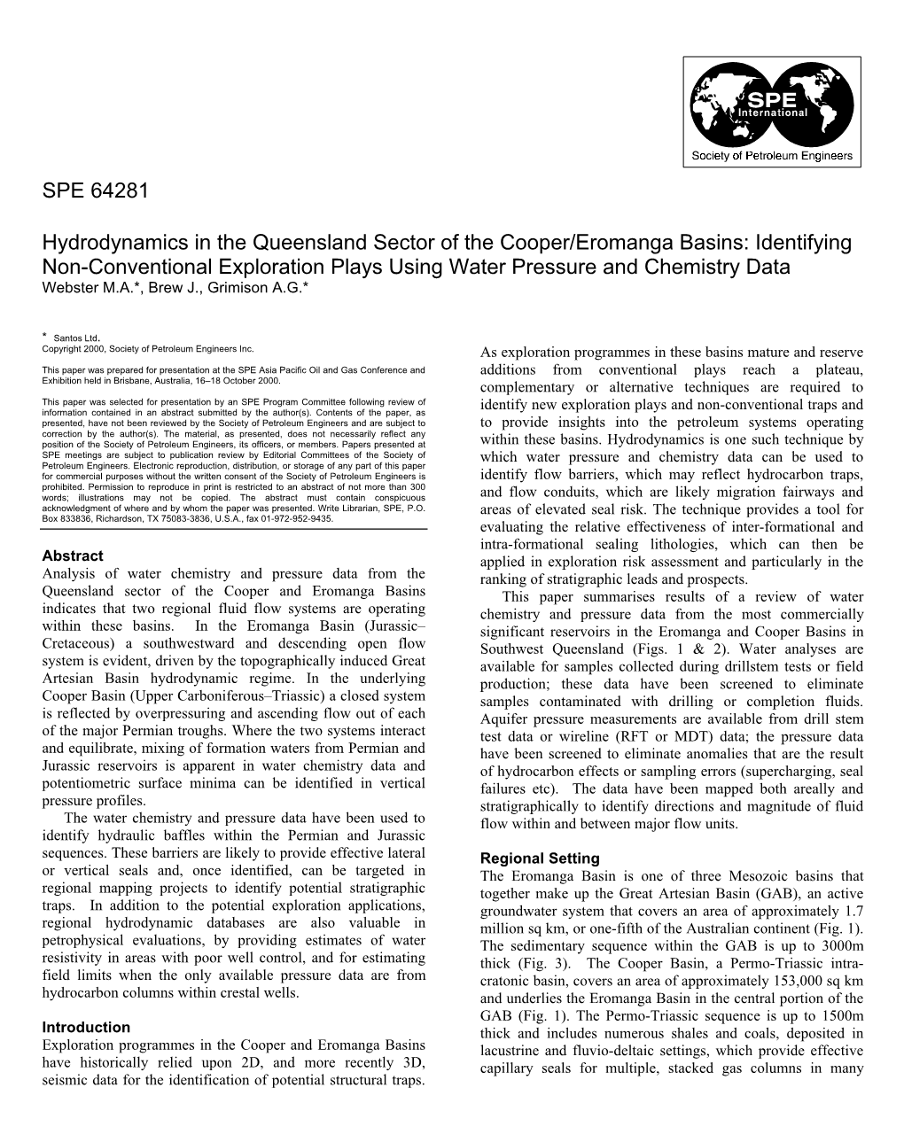 Hydrodynamics in the Queensland Sector of The