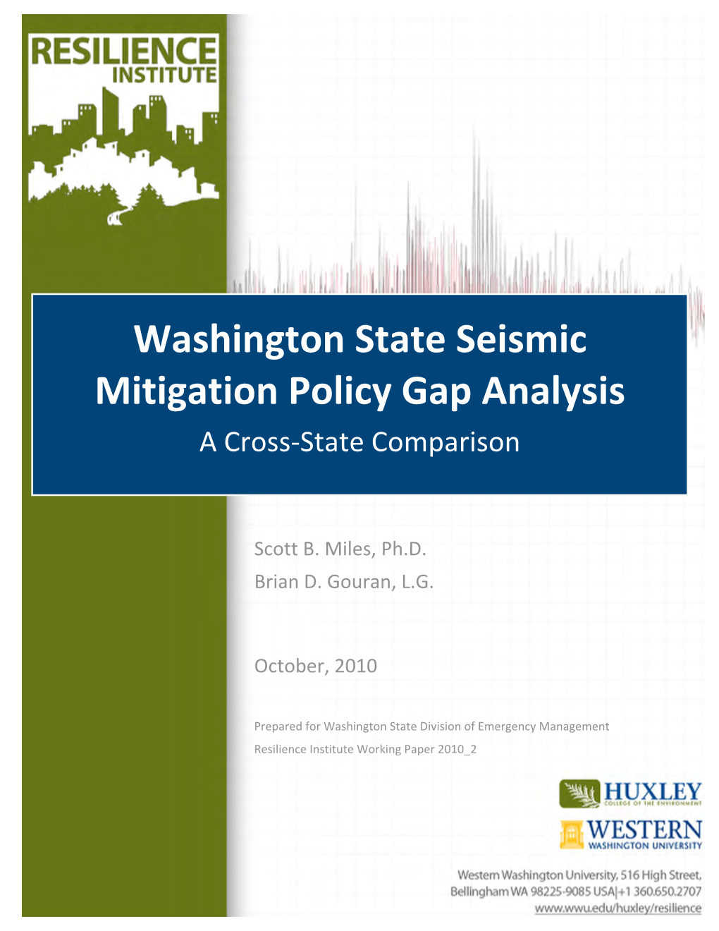 Washington State Seismic Mitigation Policy Gap Analysis