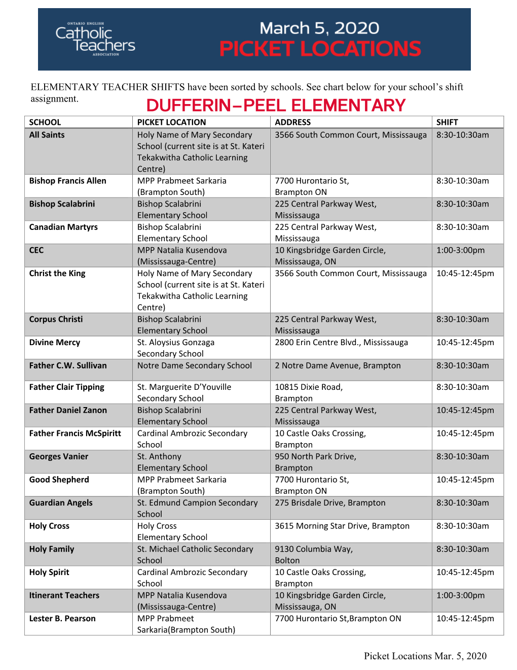 Dufferin-Peel Elementary