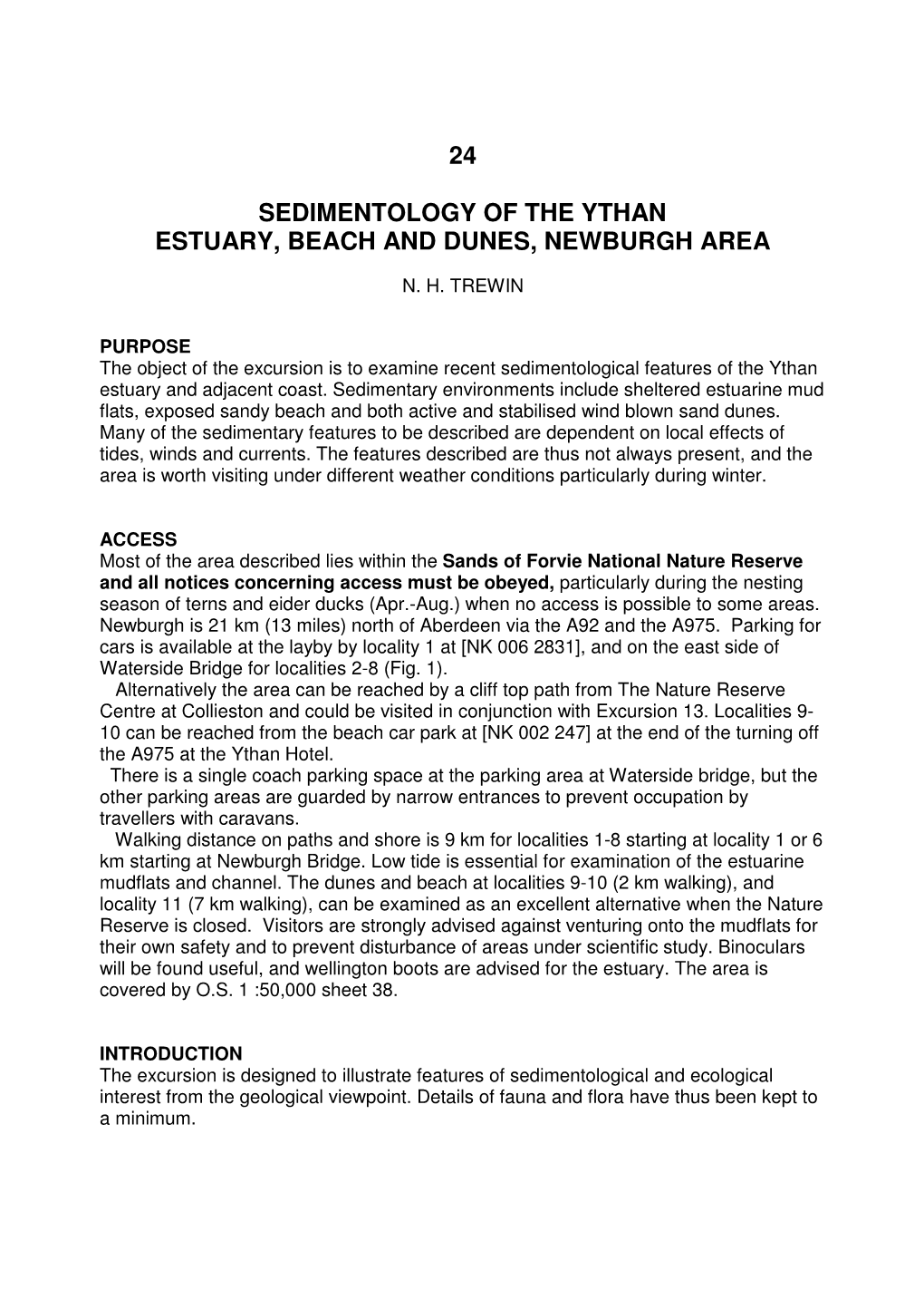 24 Sedimentology of the Ythan Estuary, Beach and Dunes, Newburgh Area