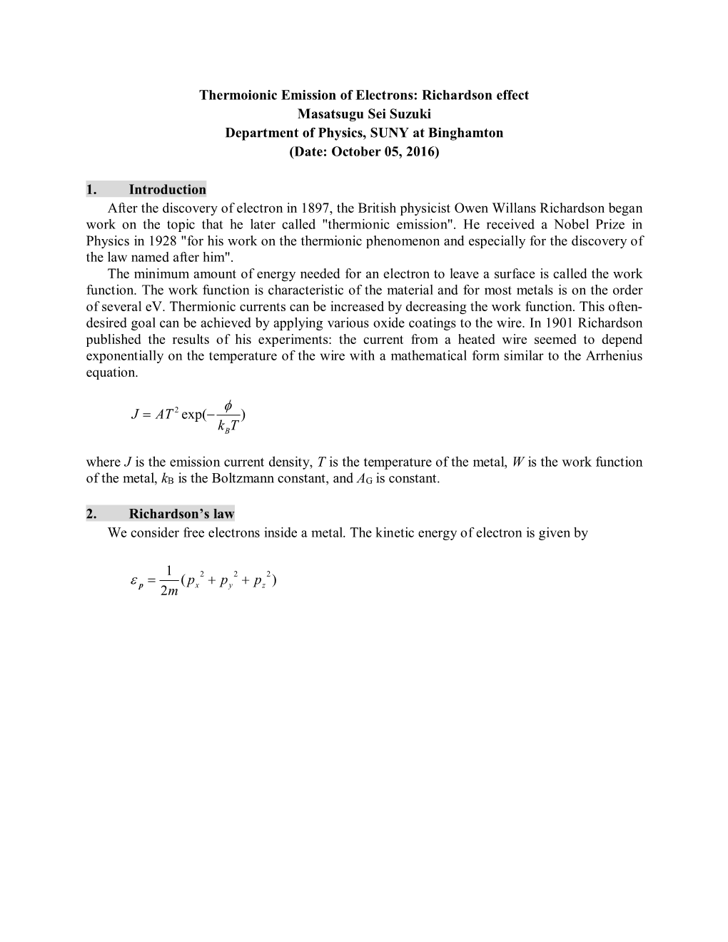 11.5 FD Richardson Emission