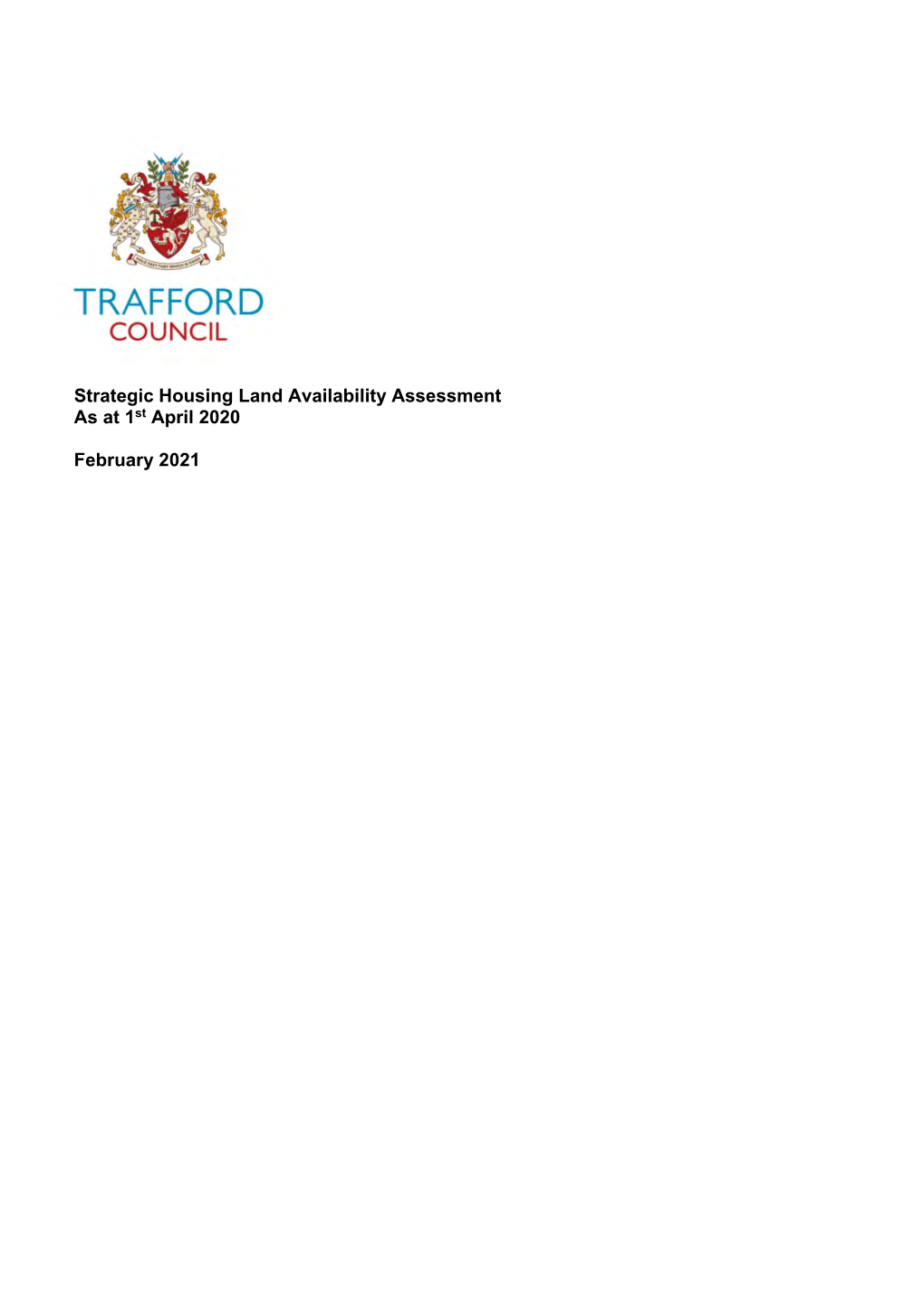 Strategic Housing Land Availability Assessment 2020