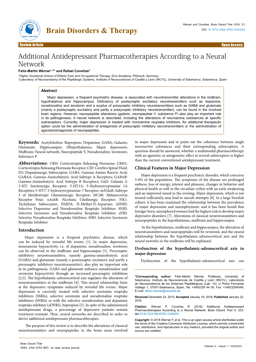 Additional Antidepressant Pharmacotherapies According to A