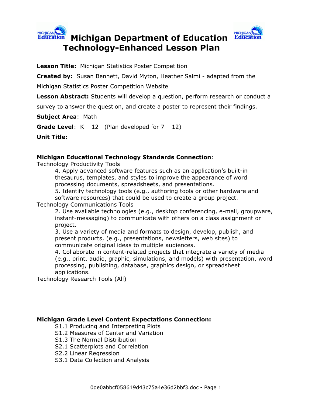 Michigan Department of Education s12