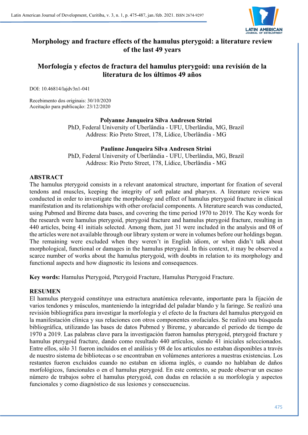 Morphology and Fracture Effects of the Hamulus Pterygoid: a Literature Review of the Last 49 Years