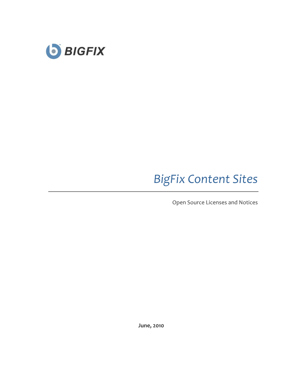 Bigfix Content Sites