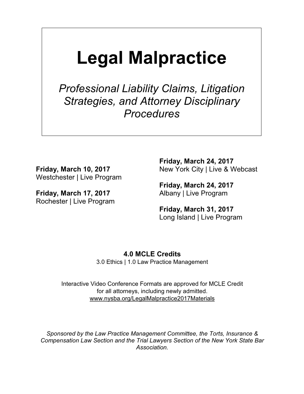 Legal Malpractice