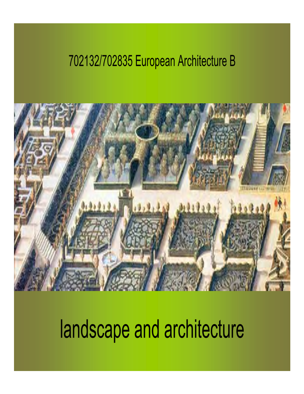 Landscape and Architecture COMMONWEALTH of AUSTRALIA Copyright Regulations 1969