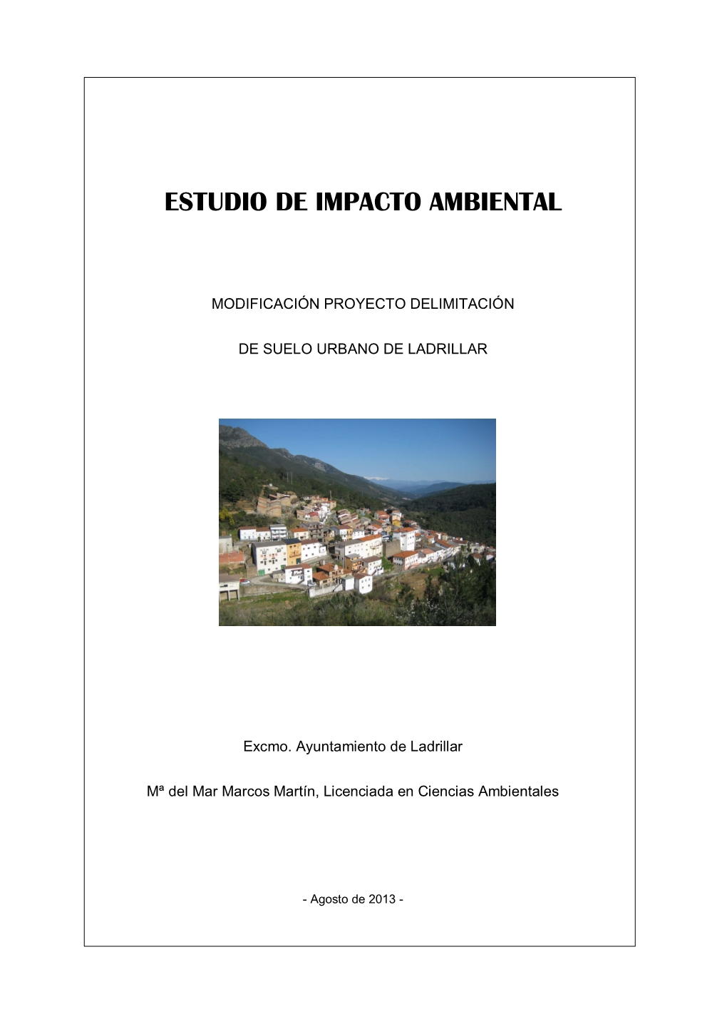 Estudio De Impacto Ambiental