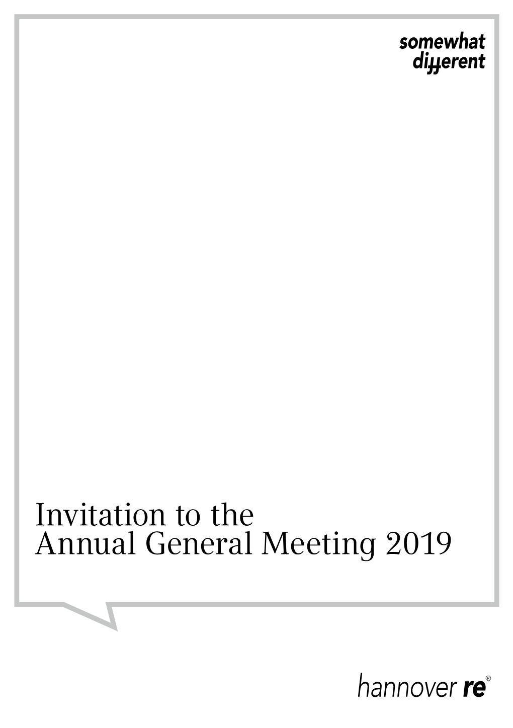 Invitation to the Annual General Meeting 2019