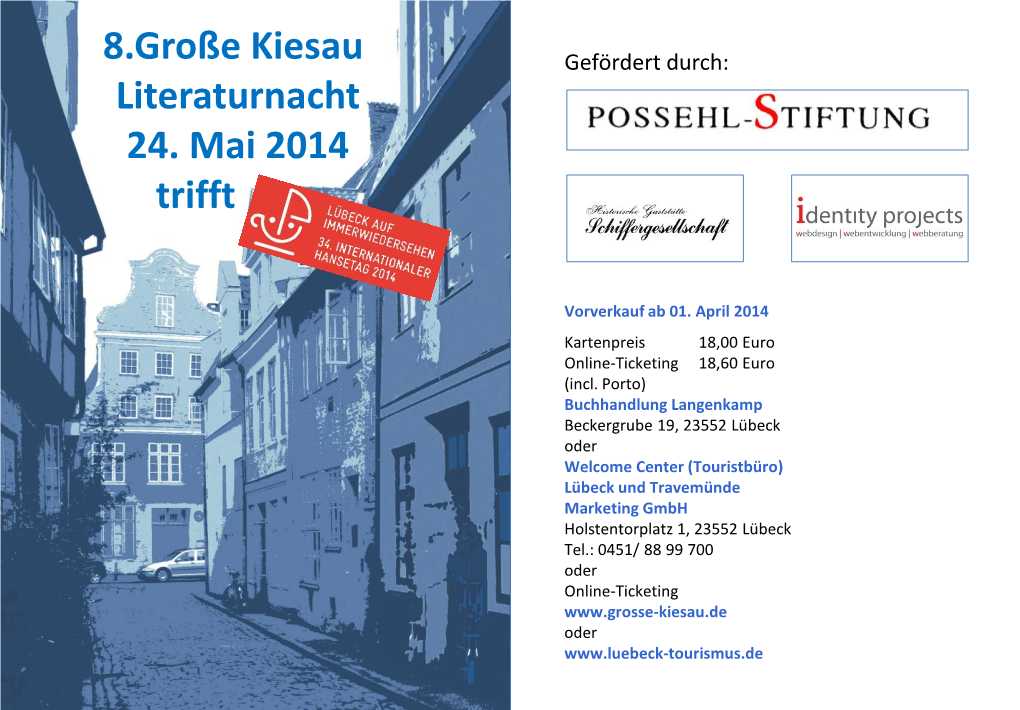 8.Große Kiesau Literaturnacht 24. Mai 2014 Trifft