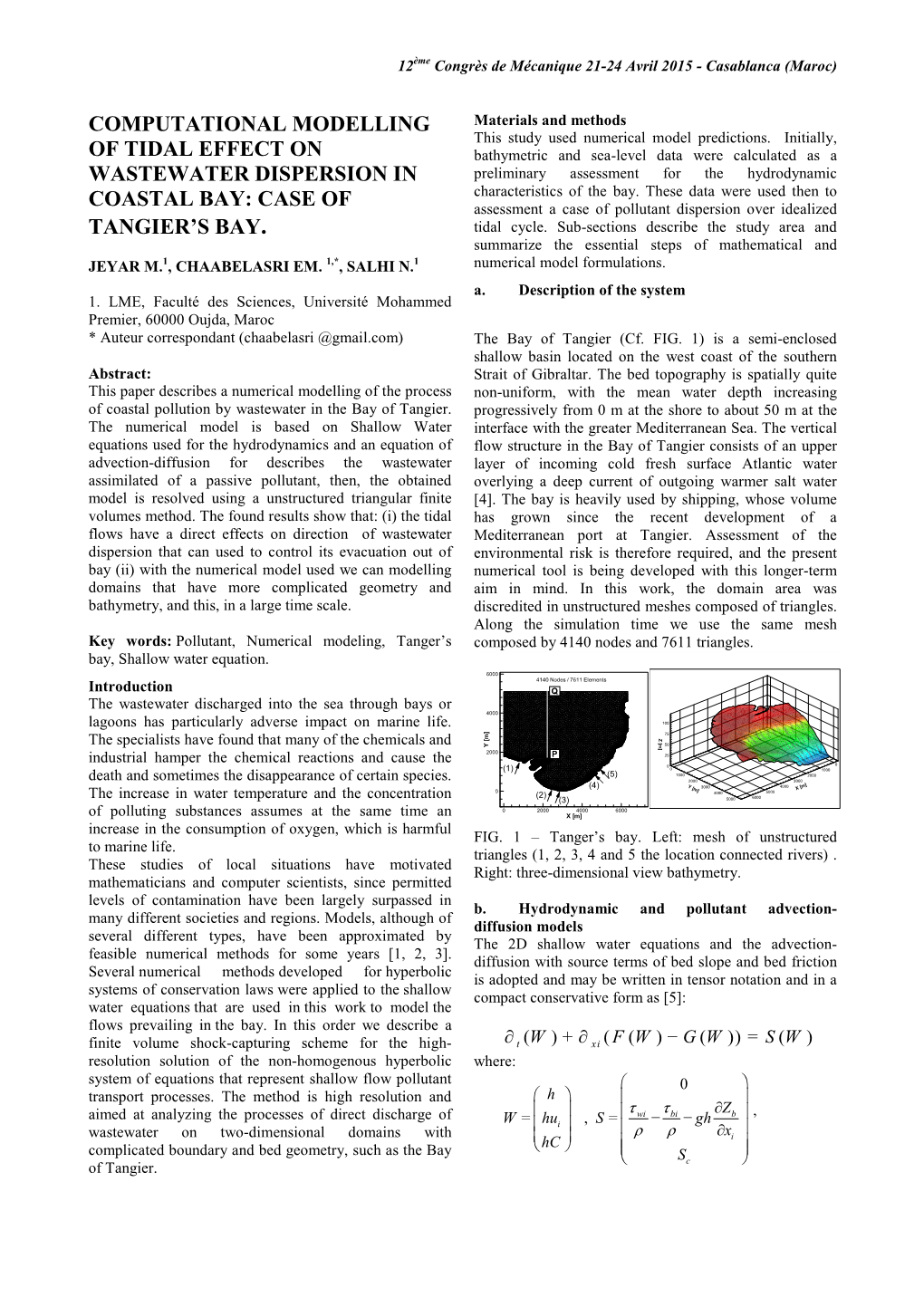 Computational Modelling of Tidal Effect on Wastewater