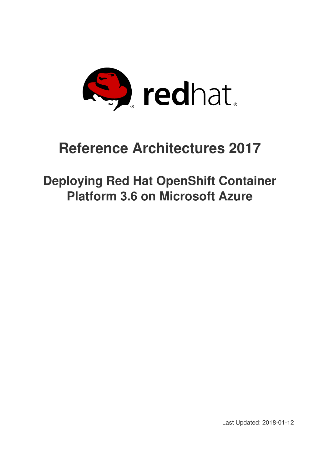 Deploying Red Hat Openshift Container Platform 3.6 on Microsoft Azure