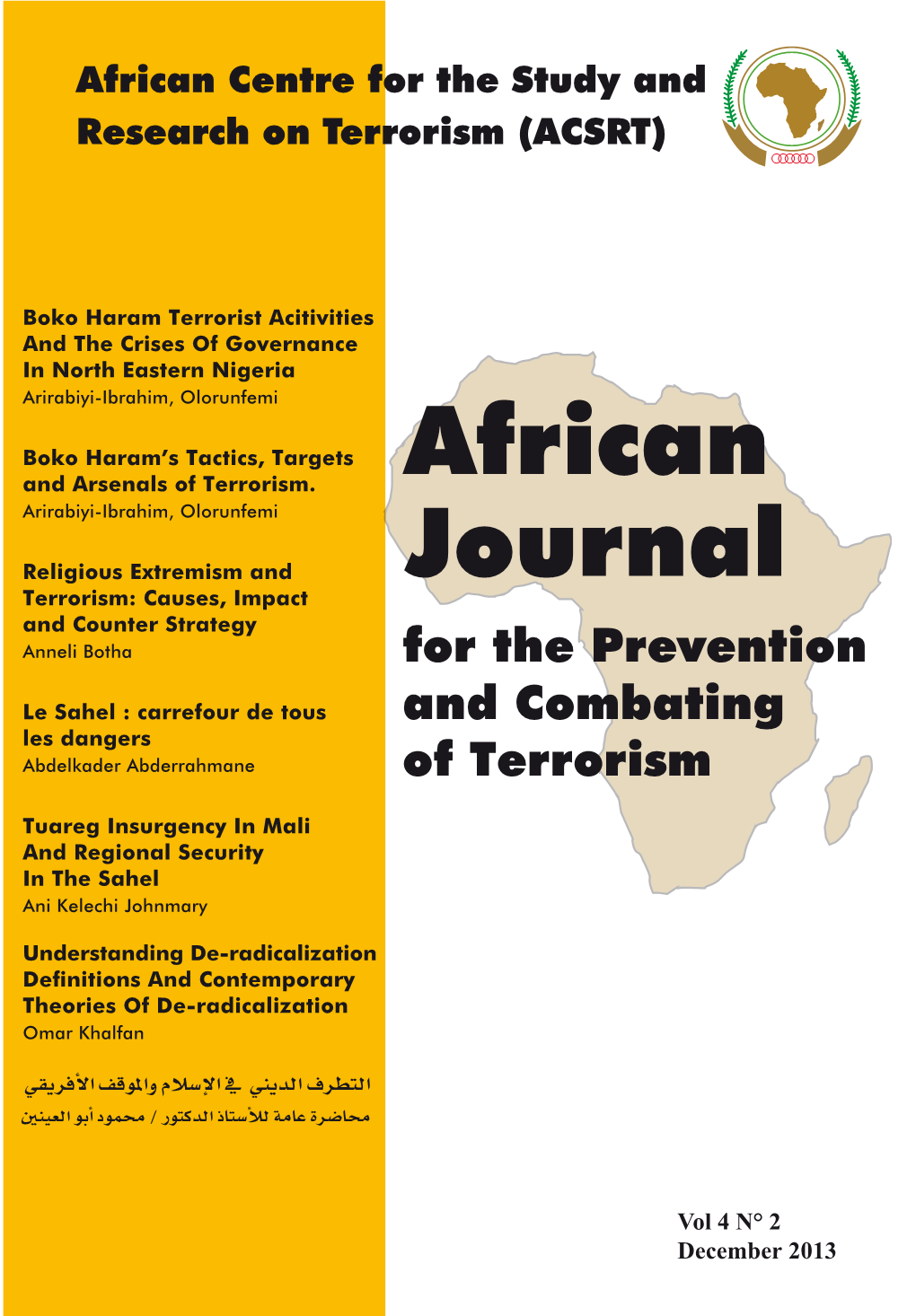 African Journal for the Prevention and Combating of Terrorism