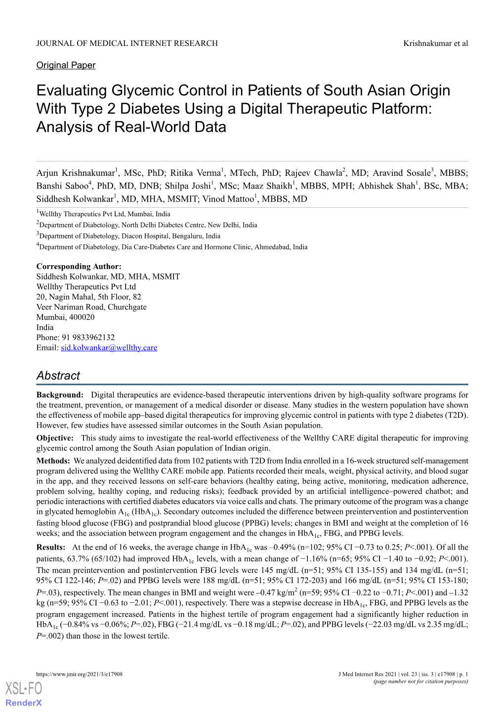 Evaluating Glycemic Control in Patients of South Asian Origin with Type 2 Diabetes Using a Digital Therapeutic Platform: Analysis of Real-World Data