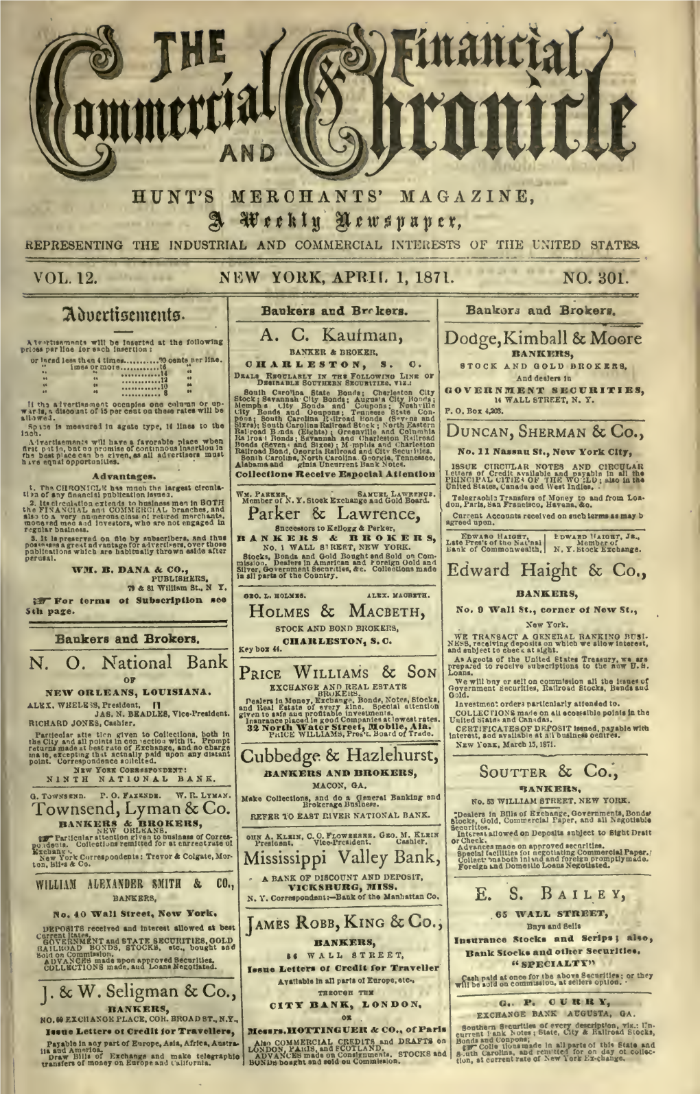 April 1, 1871, Vol. 12, No