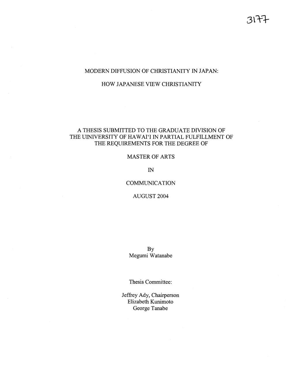 Modern Diffusion of Christianity in Japan: How Japanese View Christianity