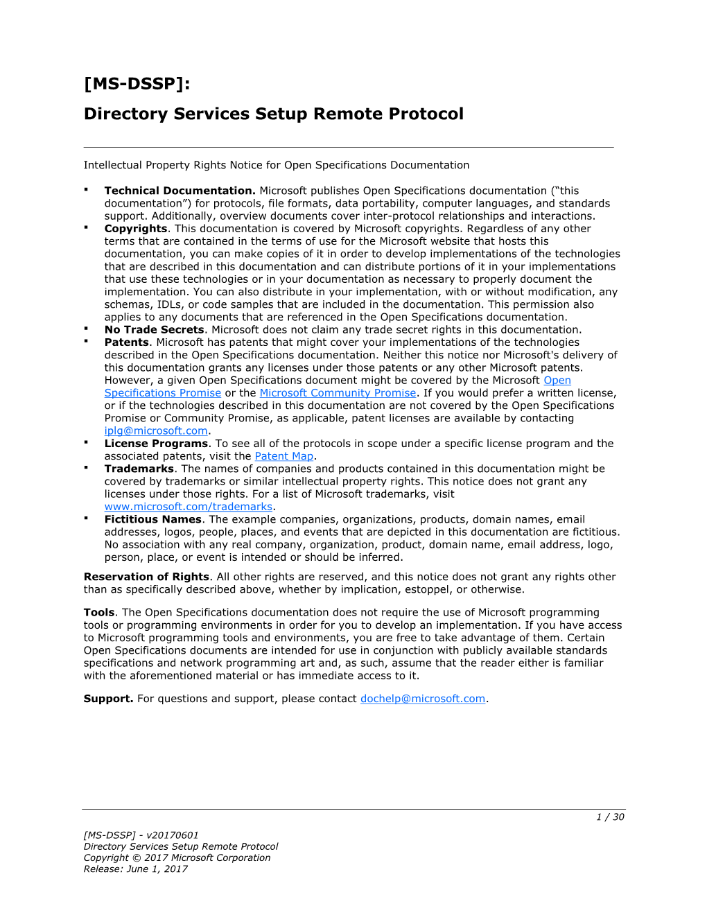 [MS-DSSP]: Directory Services Setup Remote Protocol