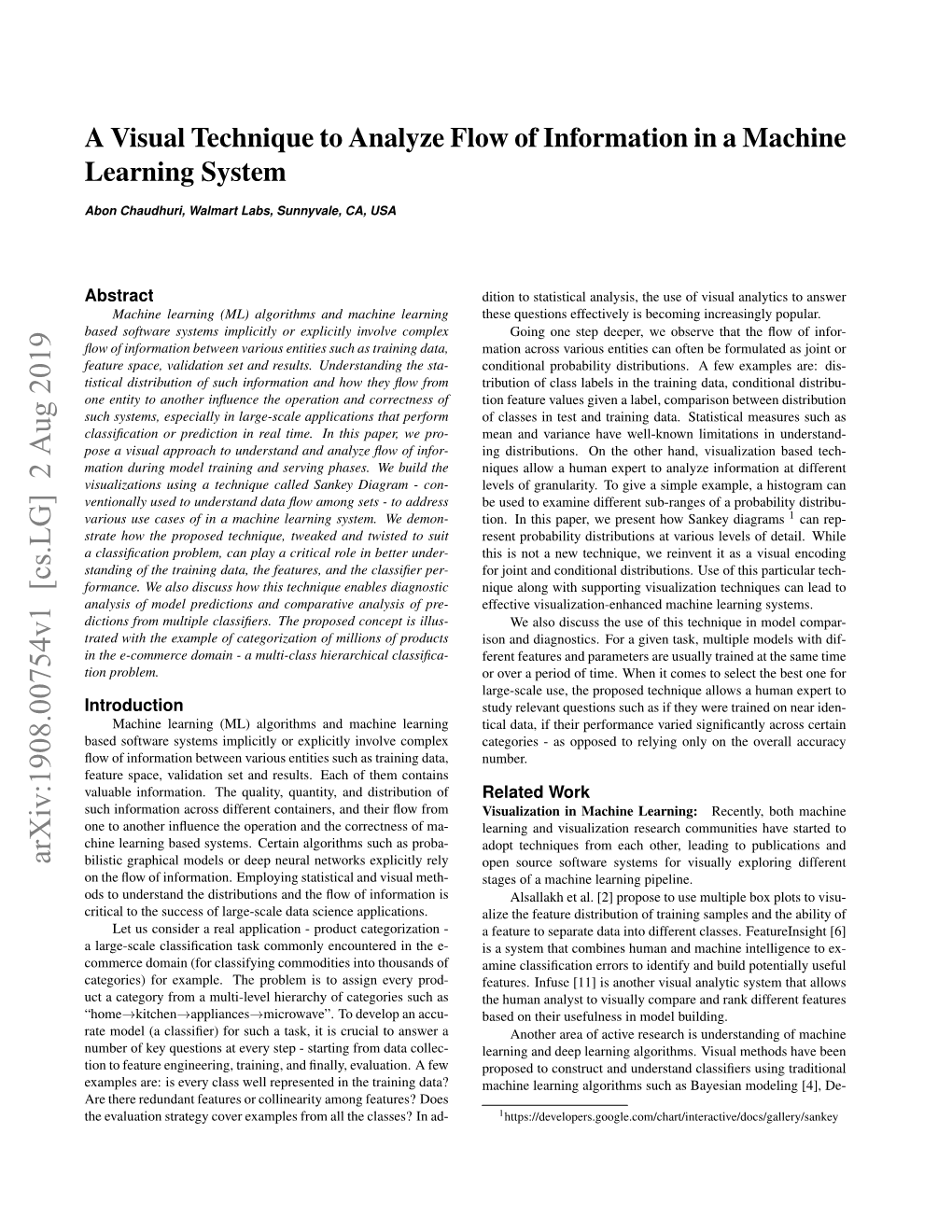 A Visual Technique to Analyze Flow of Information in a Machine Learning System