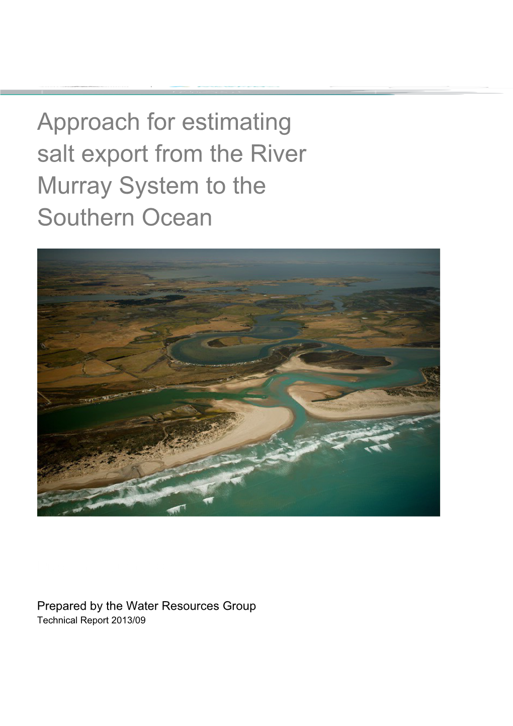 Approach for Estimating Salt Export from the River Murray System to the Southern Ocean