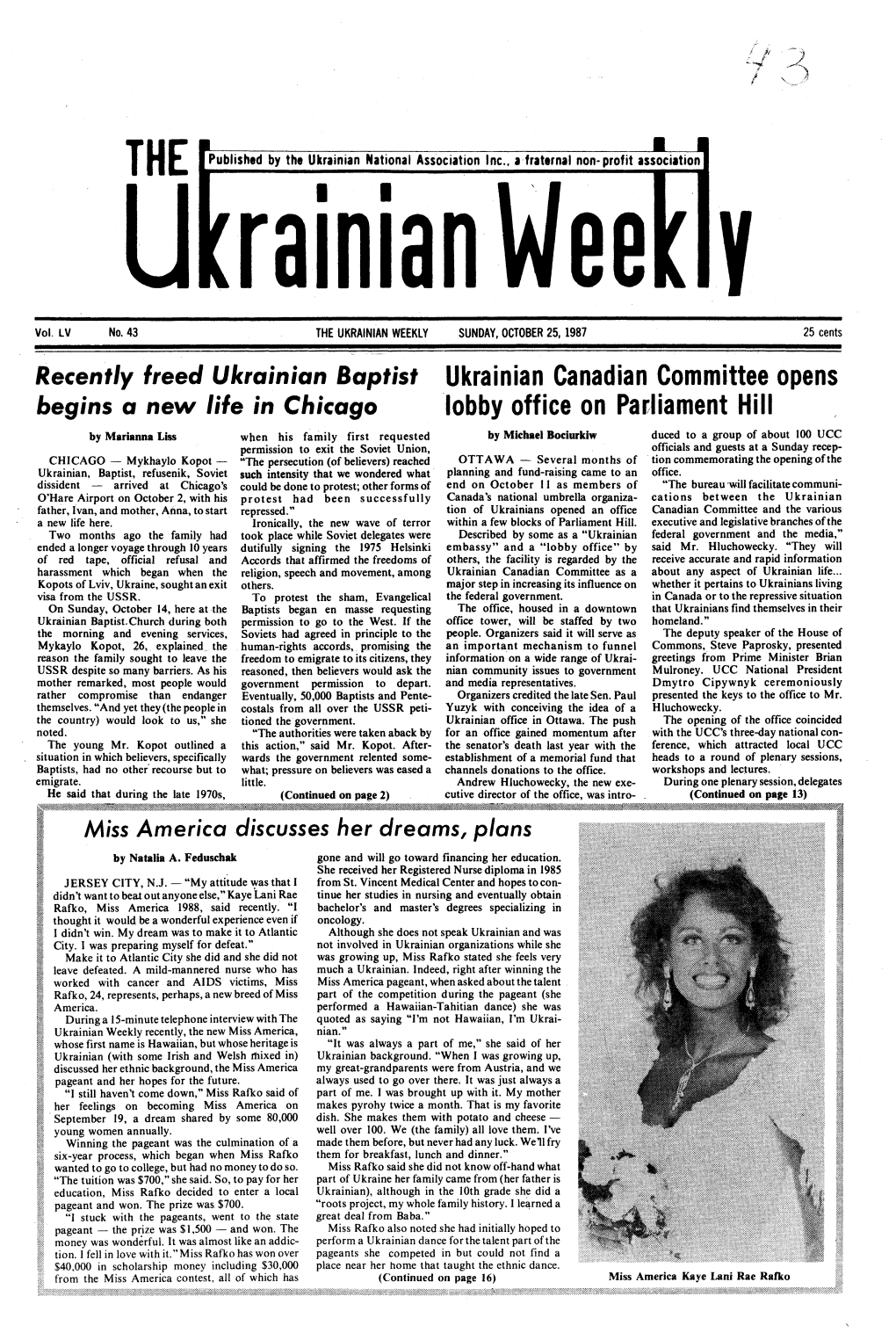 The Ukrainian Weekly 1987